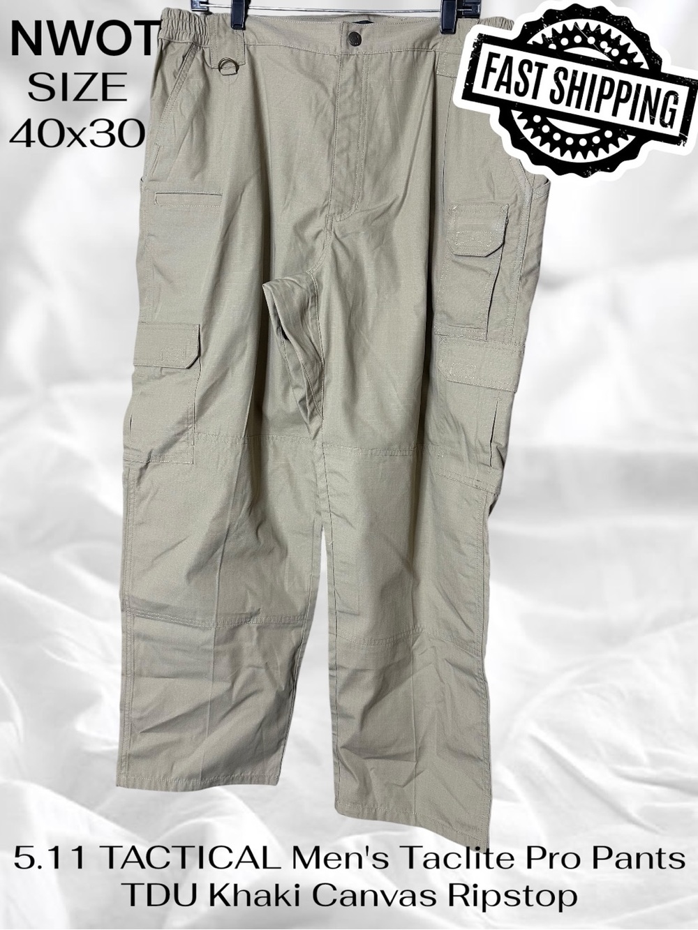 NWOT 511 TACTICAL Men's Taclite Pro Pants TDU Khaki Canvas 40 x 30 FAST SHIPPING